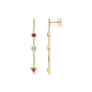 Thomas Sabo Earring colourful stones, gold