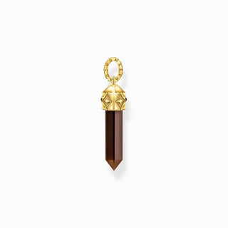 Thomas Sabo Gold-plated Pendant with Hexagon-cut Red Tiger's Eye