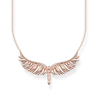 Thomas Sabo Necklace Phoenix Wing With Pink Stones Rose Gold