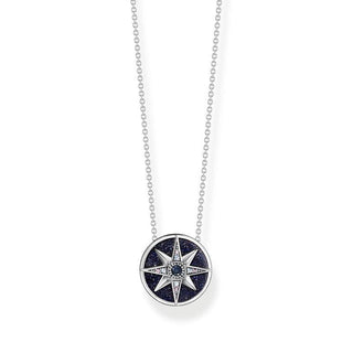 Thomas Sabo Necklace Royalty star with stones silver
