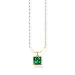 Thomas Sabo Necklace With Green Stone Gold