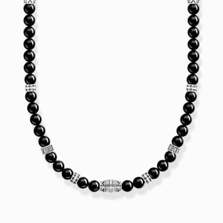 Thomas Sabo Necklace with Black Onyx Beads - Silver