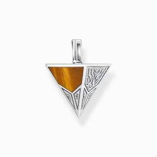 Thomas Sabo Pendant Pyramid with Black Onyx Beads and Tiger's Eye Beads - Silver