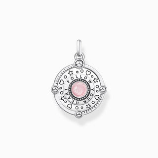 Thomas Sabo Silver Pendant with Pinkish Cold Enamel and Cosmic Details