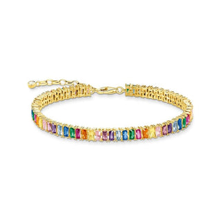 Thomas Sabo Tennis Bracelet Colourful Stones Gold