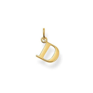 Yellow Gold Plated Letter D Pendant