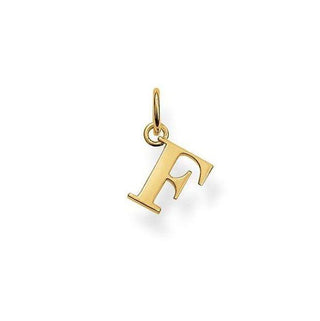 Yellow Gold Plated Letter F Pendant
